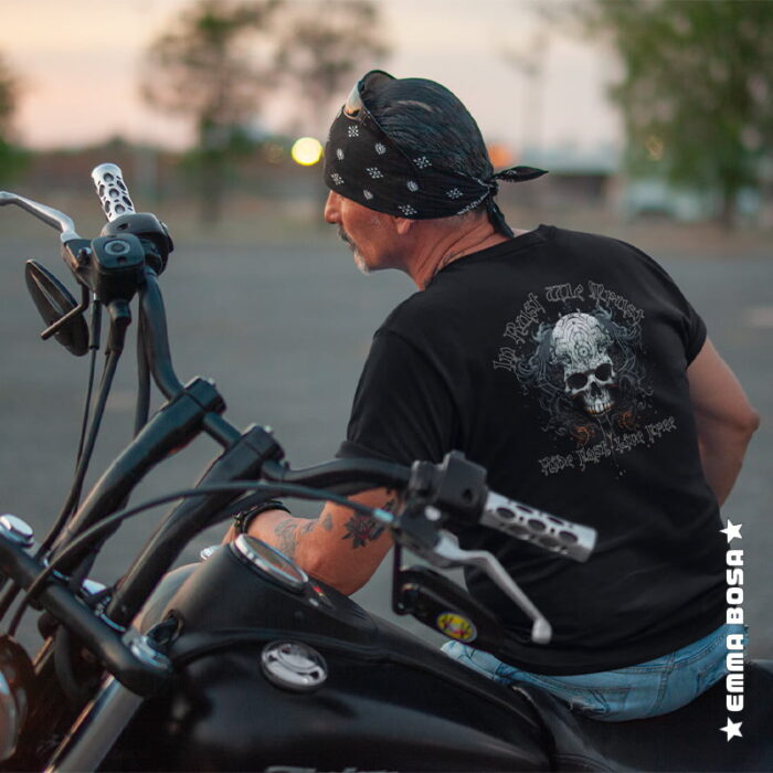 T-shirt Heren Skull In Rust we Trust Ride Fast