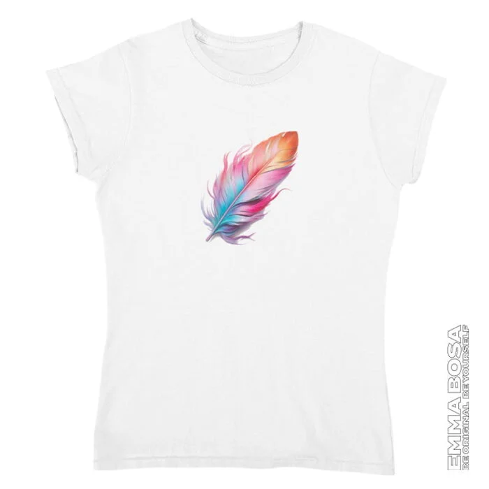 T-shirt Dames Colour Feather