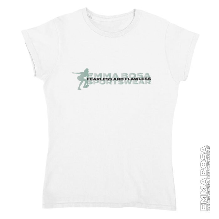 T-shirt Dames Sportswear Fearless and Flawless Green White