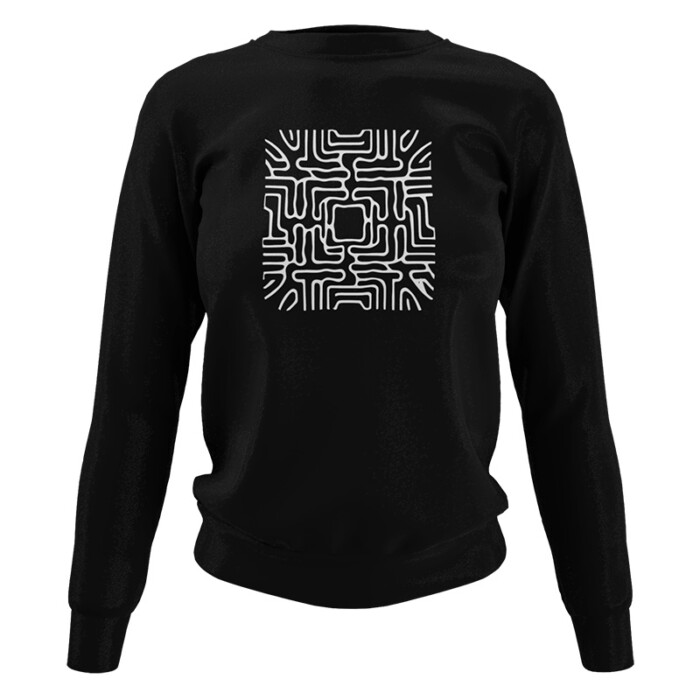 Sweatshirt Dames Abstract White Square