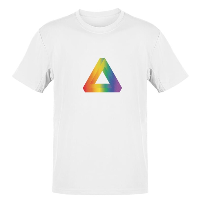 T-shirt Heren Penrose Tribar Rainbow