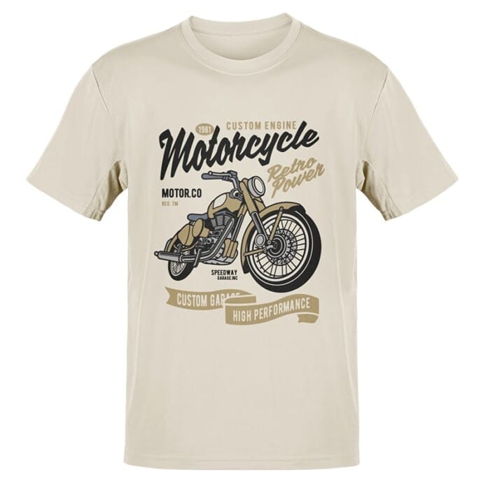 T-shirt Heren Retro Power Motorcycle