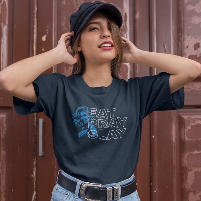 T-shirt Dames Eat Pray Slay