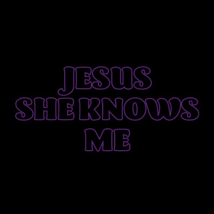 T-shirt Dames Jesus She Knows Me