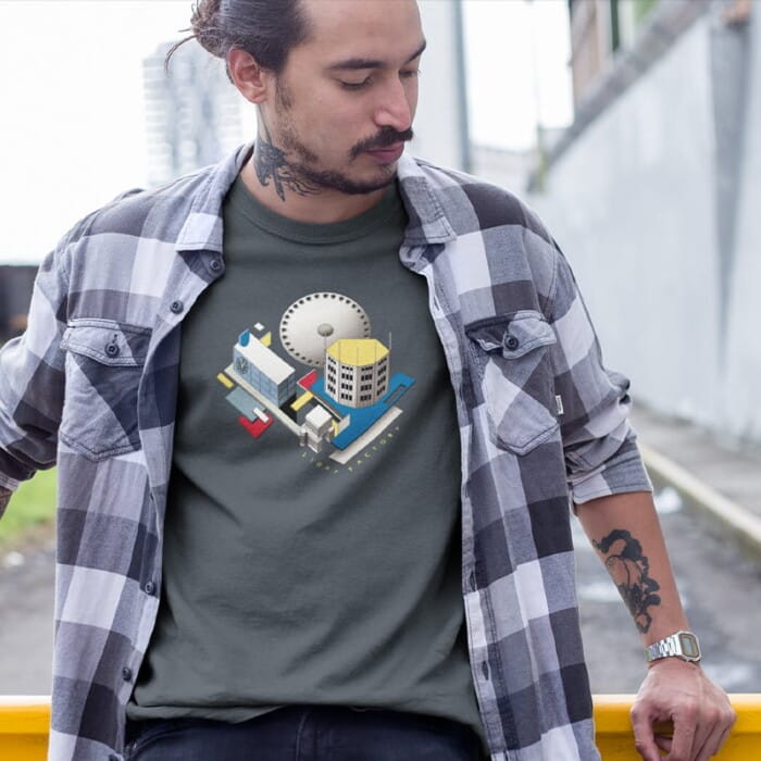 T-Shirt Heren Eindhoven de Stijl Lichtstadkunst