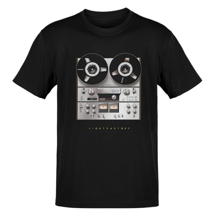 T-Shirt Heren Tape recorder factory Lichtstadkunst