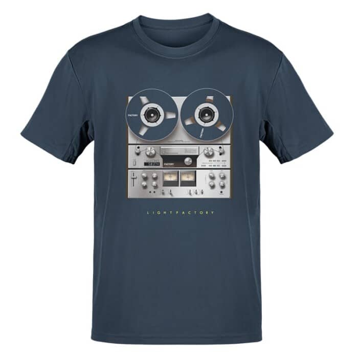 T-Shirt Heren Tape recorder factory Lichtstadkunst