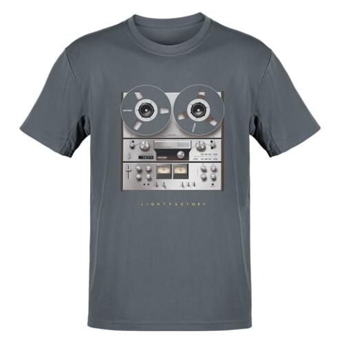 T-Shirt Heren Tape recorder factory Lichtstadkunst