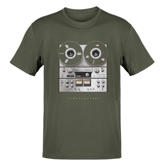 T-Shirt Heren Tape recorder factory Lichtstadkunst