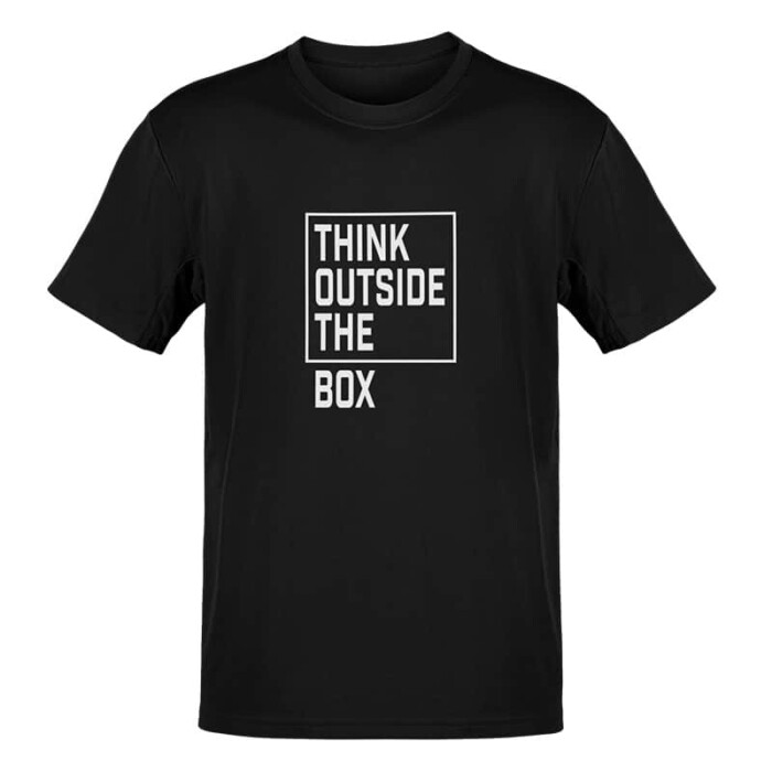 T-shirt Heren Think Outside The Box