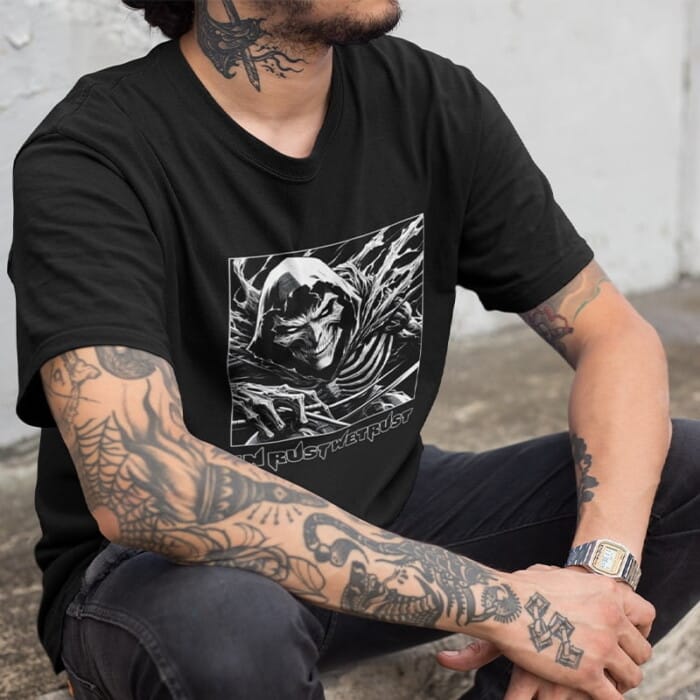 T-shirt Heren Grim Reaper In Rust We Trust