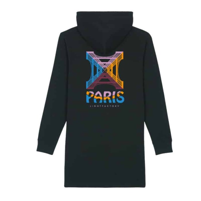 Hoodie dress Dames Paris Paris Lichtstadkunst