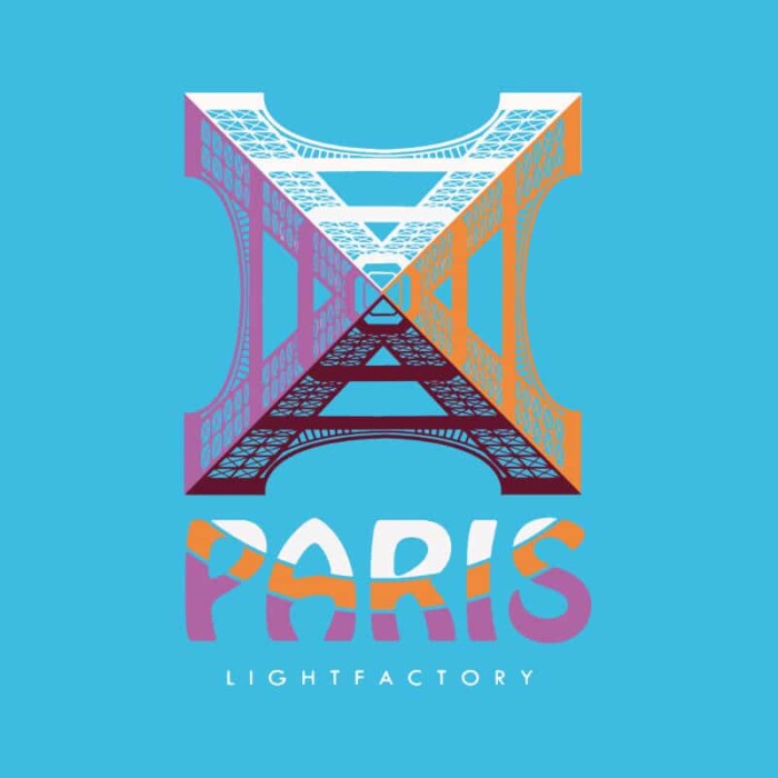 T-shirt Dames Paris Paris Lichtstadkunst