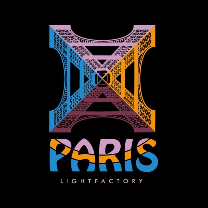 T-shirt Dames Paris Paris Lichtstadkunst