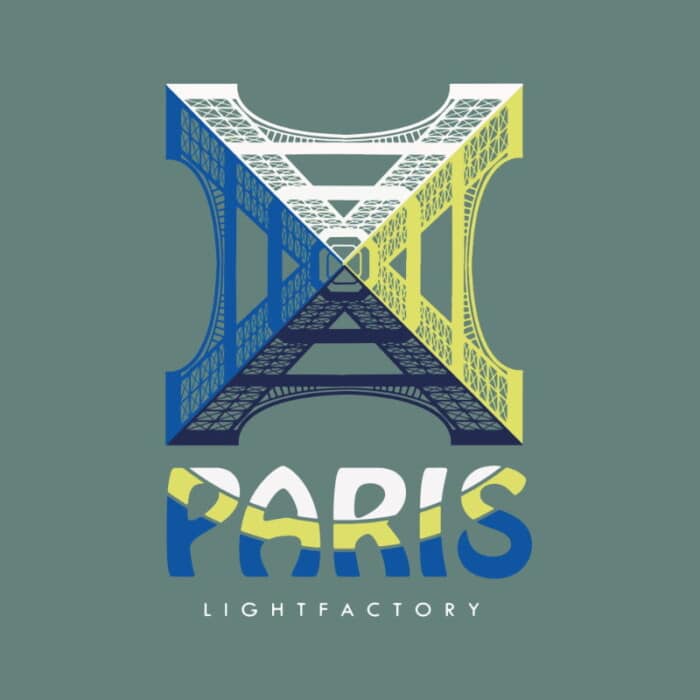 T-shirt Dames Paris Paris Lichtstadkunst