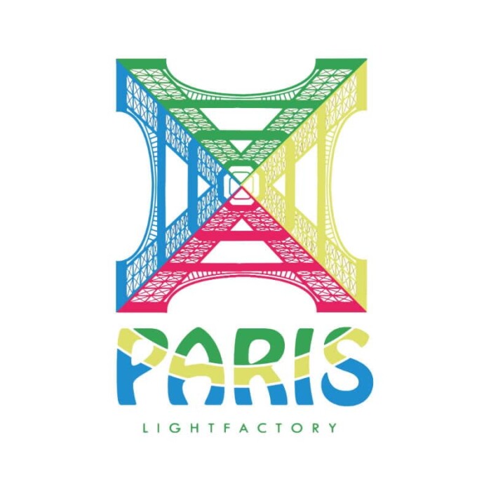 T-shirt Dames Paris Paris Lichtstadkunst