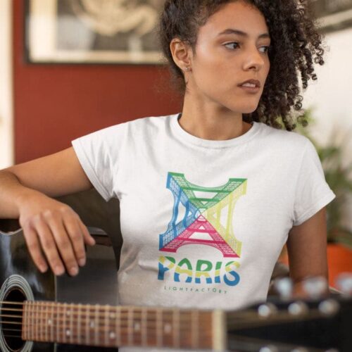 T-shirt Dames Paris Paris Lichtstadkunst