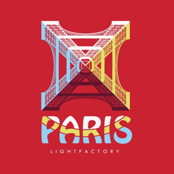 T-shirt Dames Paris Paris Lichtstadkunst