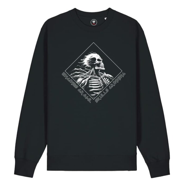 Sweatshirt Heren Engines Growl Skulls Grinning