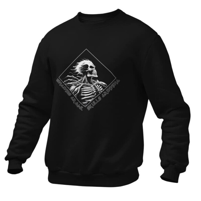 Sweatshirt Heren Engines Growl Skulls Grinning