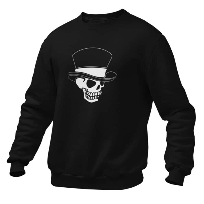 Sweatshirt Skull Tophat