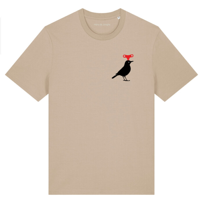 T-Shirt Heren Wind Up Blackbird by Hans de Jonghe