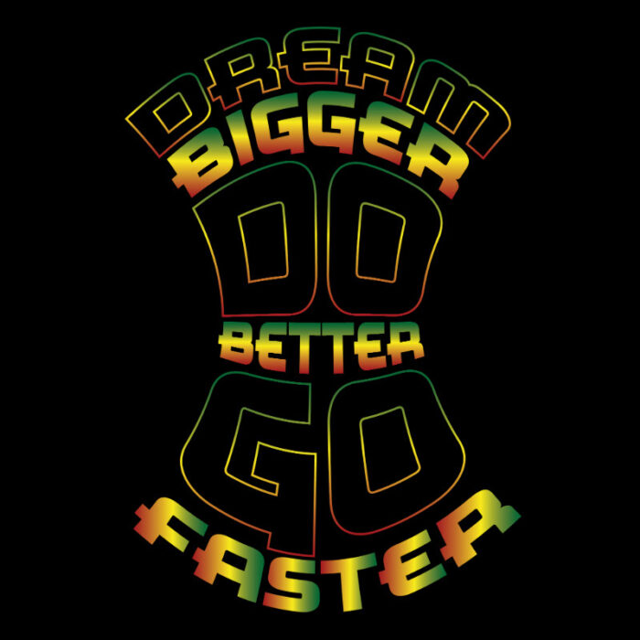 Oversized T-shirt Dream Big Black-Multi