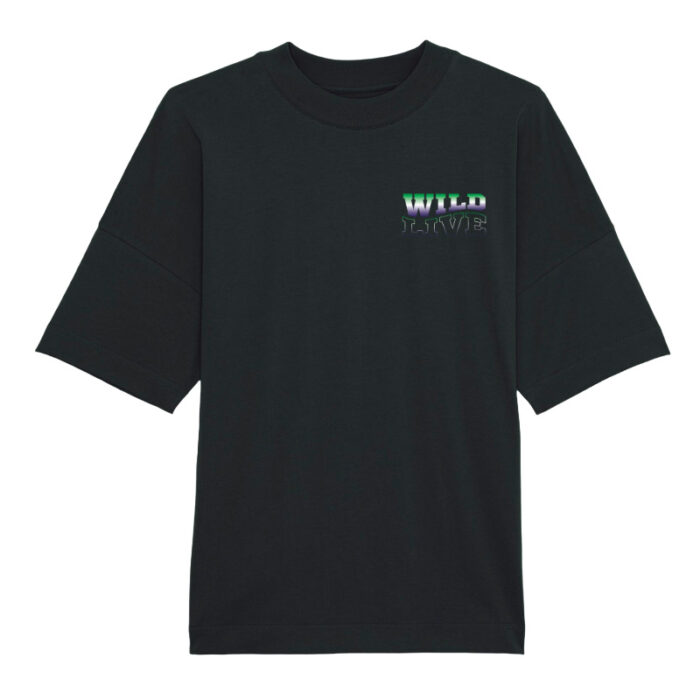 Oversized T-shirt Forever 27 Black-Green