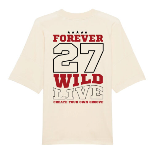 Oversized T-shirt Forever 27 Natural Raw