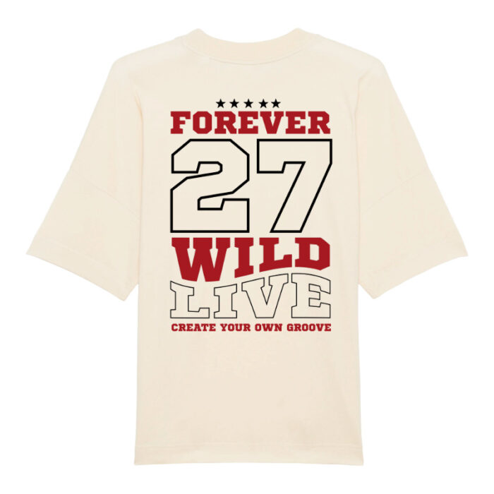 Oversized T-shirt Forever 27 Natural Raw