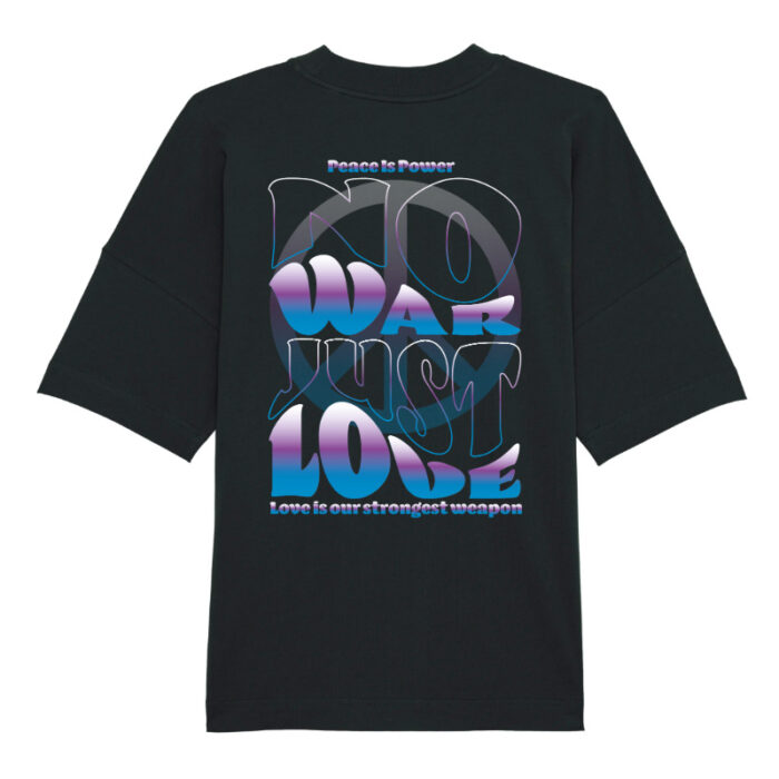 Oversized T-shirt No War Black-Multi