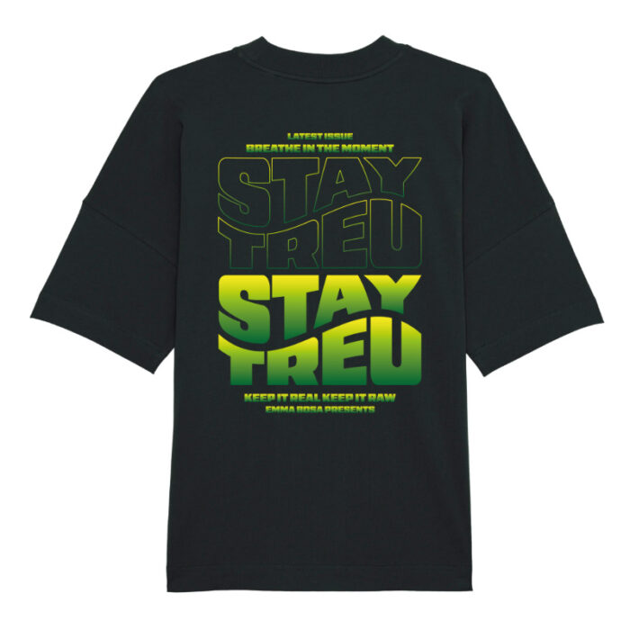 Oversized T-shirt Stay Treu Black-Green