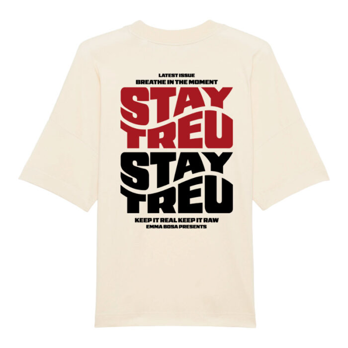 Oversized T-shirt Stay Treu Natural Raw