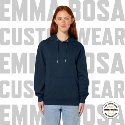 Hoodie Uni Eigen Ontwerp French Navy