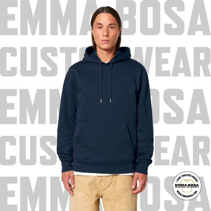 Hoodie Uni Eigen Ontwerp French Navy