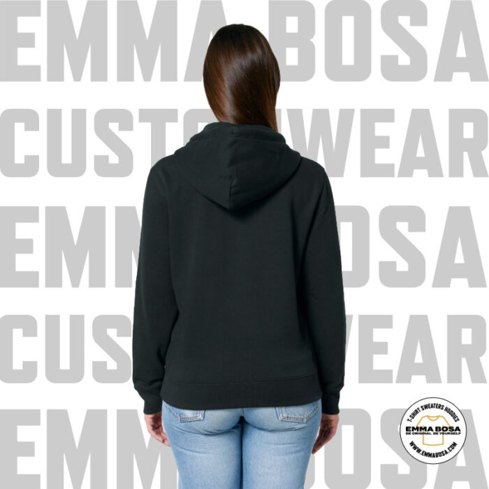 Hoodie Uni Eigen Ontwerp Zwart - Afbeelding 6