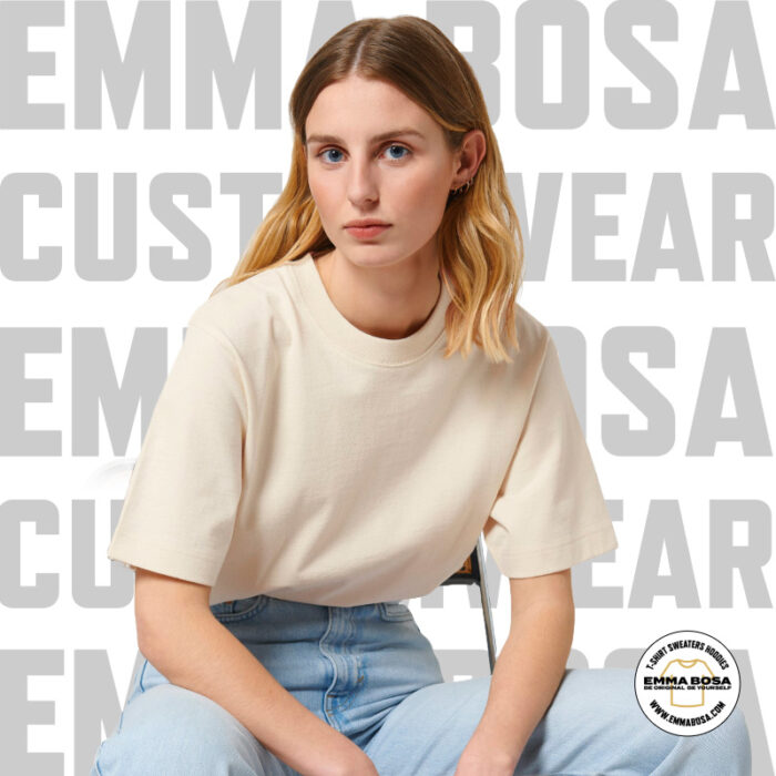 Oversized T-Shirt Eigen Ontwerp Natural Raw