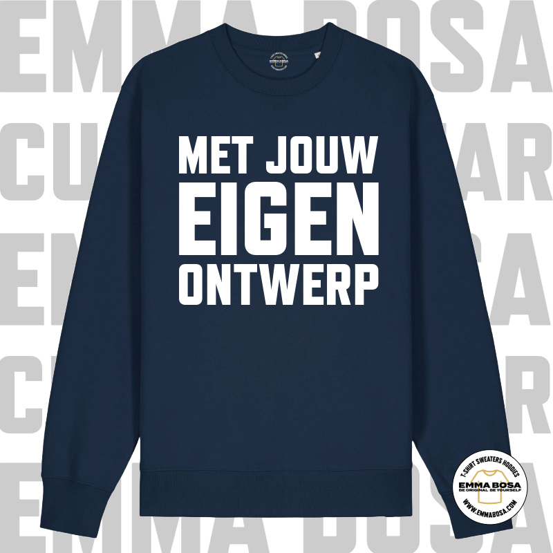 Sweatshirt Uni Eigen Ontwerp French Navy