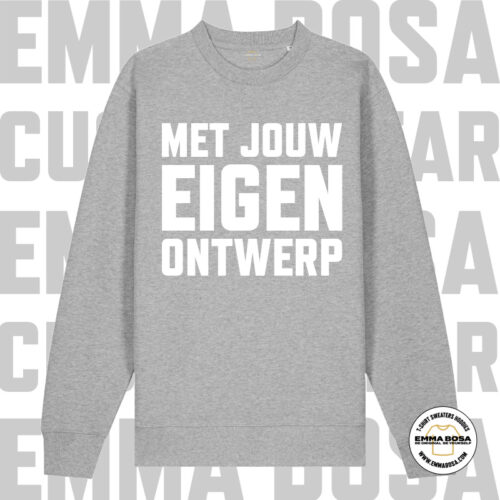 Sweatshirt Uni Eigen Ontwerp Grijs