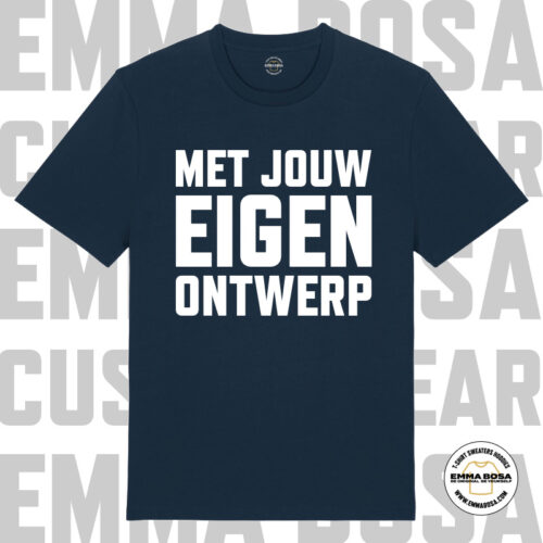 T-Shirt Uni eigen Ontwerp French Navy