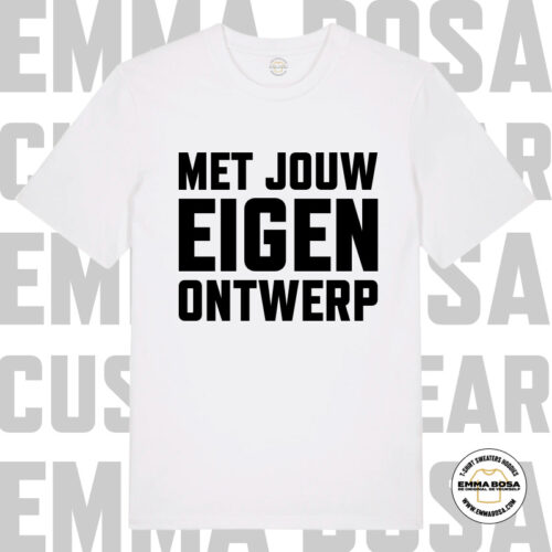 T-Shirt Uni eigen Ontwerp French Wit